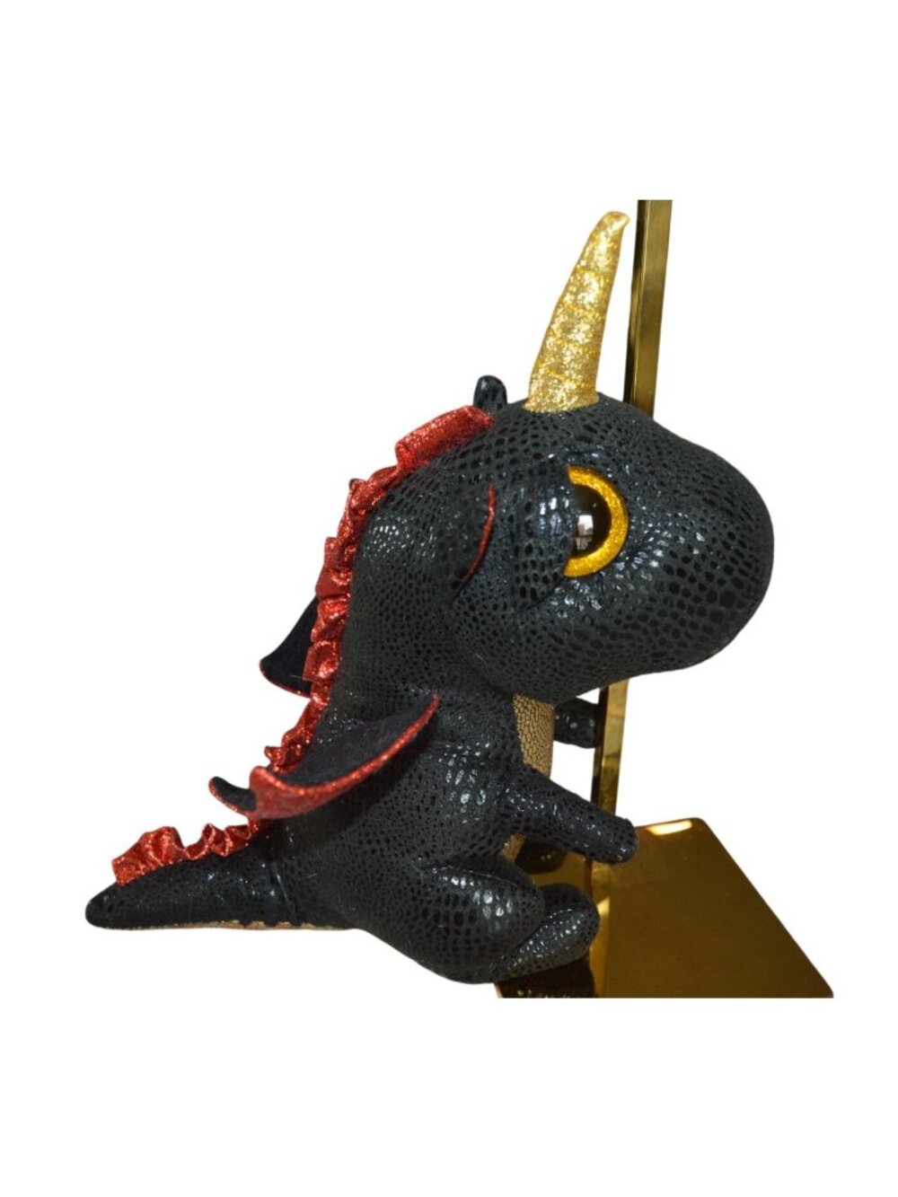 Grindal The Dragon Ty Beanie Boo Silk Black Red Gold Collector Gift Christmas